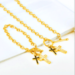 Gold Color Jewellery   Earring Cross Necklace Earring Women - Natna Shop