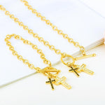 Gold Color Jewellery   Earring Cross Necklace Earring Women - Natna Shop