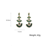 Green Crystal Drop Earring - Natna Shop