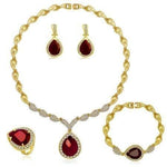 Habesha Women Dubai Gold-Color Necklace+Earrings+Ring+Bracelet - Natna Shop