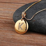 Unisex Letter Necklace Gold - Natna Shop