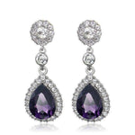 Water Drop Crystal Earrings Eardro - Natna Shop