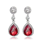 Water Drop Crystal Earrings Eardro - Natna Shop