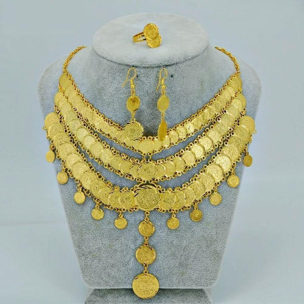 Set Jewelry Necklace Earring Ring