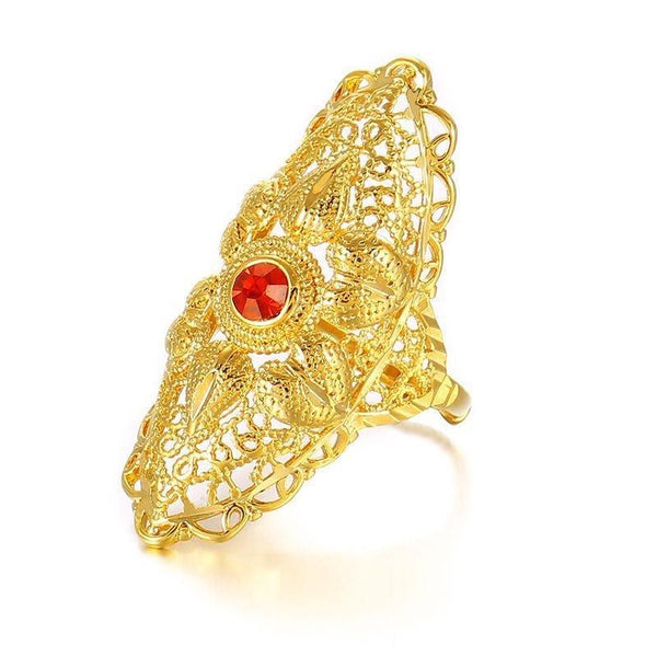 Red Stone Wedding Ring