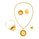 Traditional Nfho Ethiopian Bridal  Jewelry Sets Big Gold Color  hair jewelry Full set African jewelry for Eritrean - Natna Shop