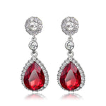 Water Drop Crystal Earrings Eardro - Natna Shop