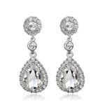 Water Drop Crystal Earrings Eardro - Natna Shop