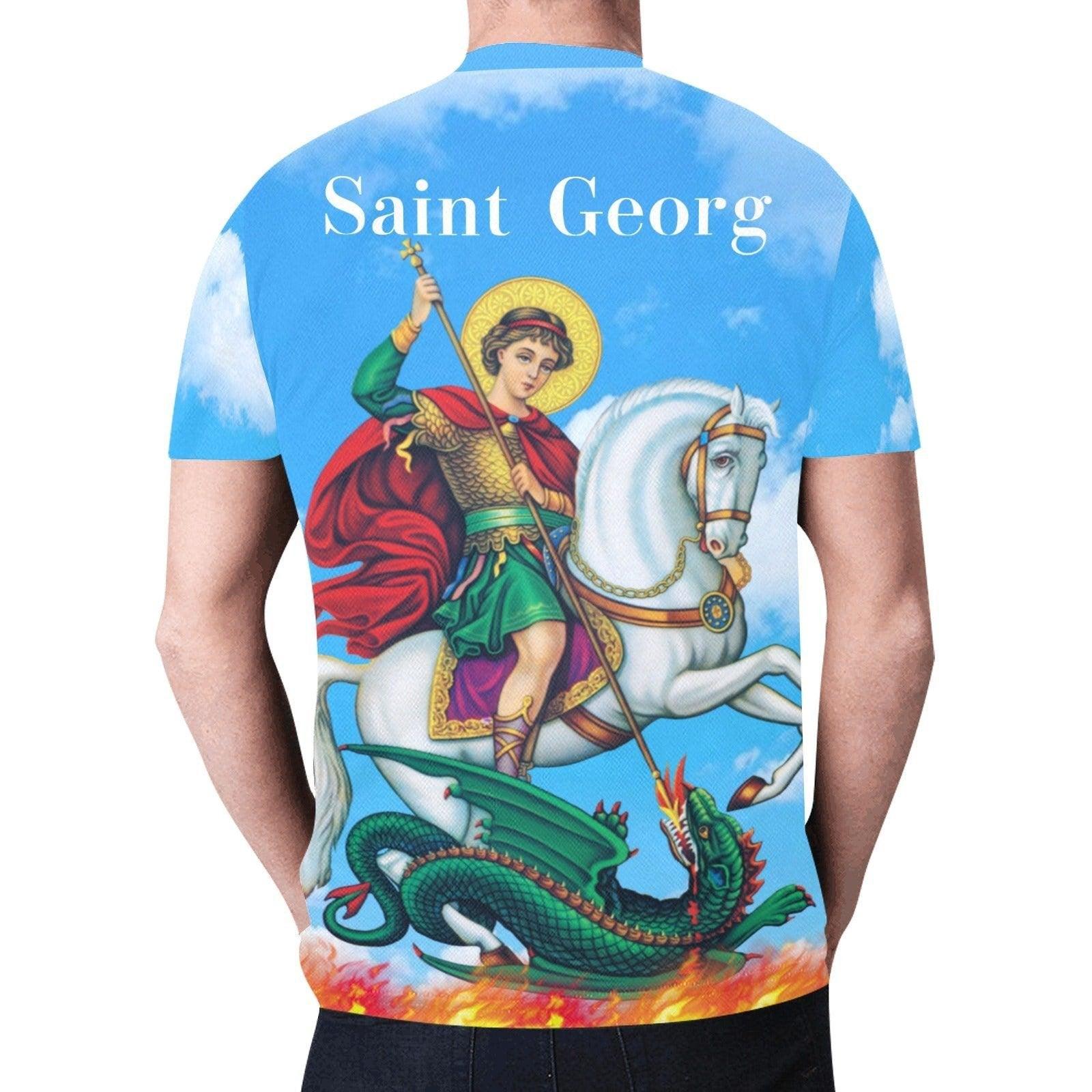 Saint Georg church  men t-shirt sky blue cloud New All Over Print T-shirt for Men (Model T45) - Natna Shop