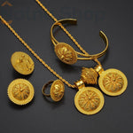 ዋልታ Walta Full Set gold  plated jewellery Earring Necklace Bracelet Ring eritrean ethiopian natnashop - Natna Shop